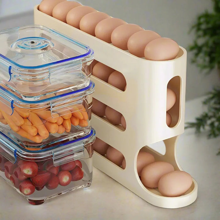 Refrigerator Egg Storage Box - 4 Tiers Fridge Egg Rack