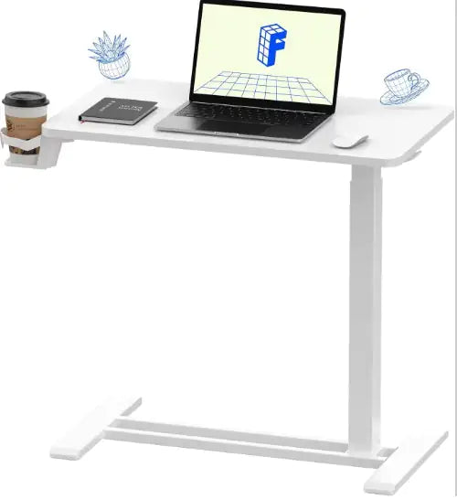 Standing Rolling Desk With Hidden Wheels