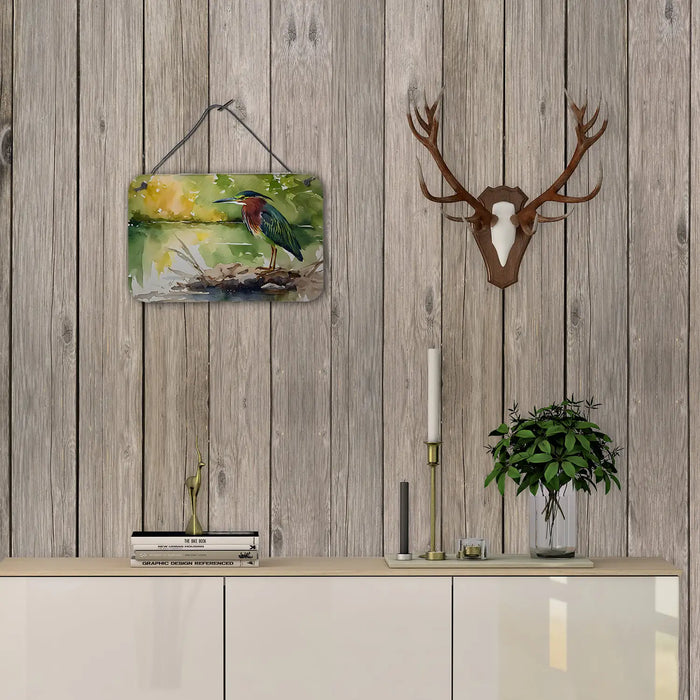 Green Heron Wall or Door Hanging Prints
