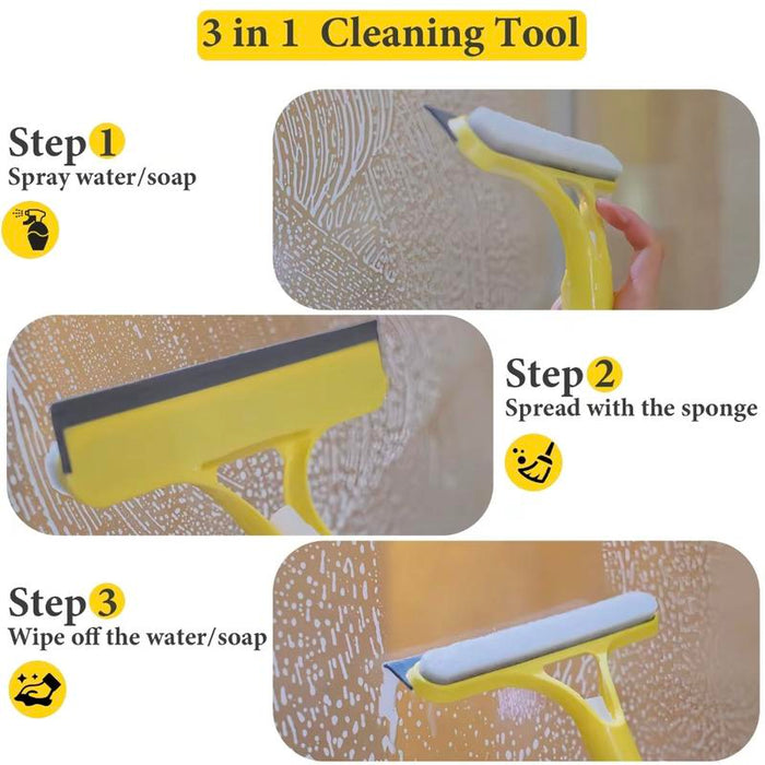 Streak-Free Window Cleaner – Spray, Wipe & Scrape in One
