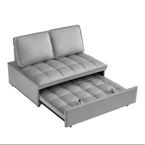Convertible Sleeping Sofa Bed, Modern Velvet Fabric.