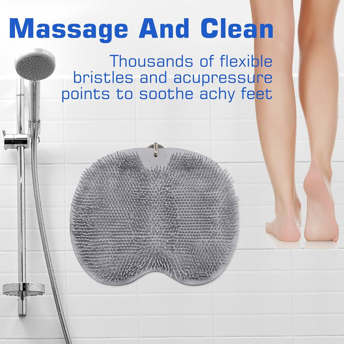 SoleScrub™ – No-Bend Foot & Back Shower Cleaner, Anti-Slip Mat