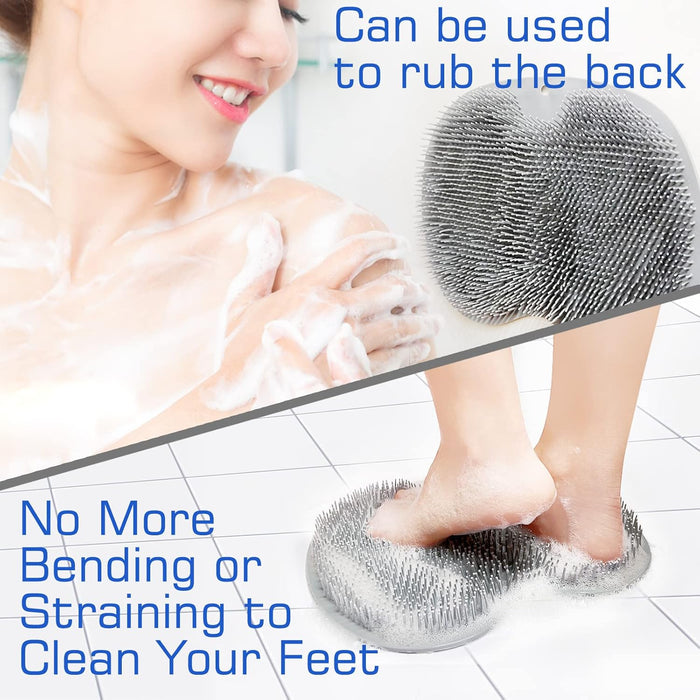 SoleScrub™ – No-Bend Foot & Back Shower Cleaner, Anti-Slip Mat