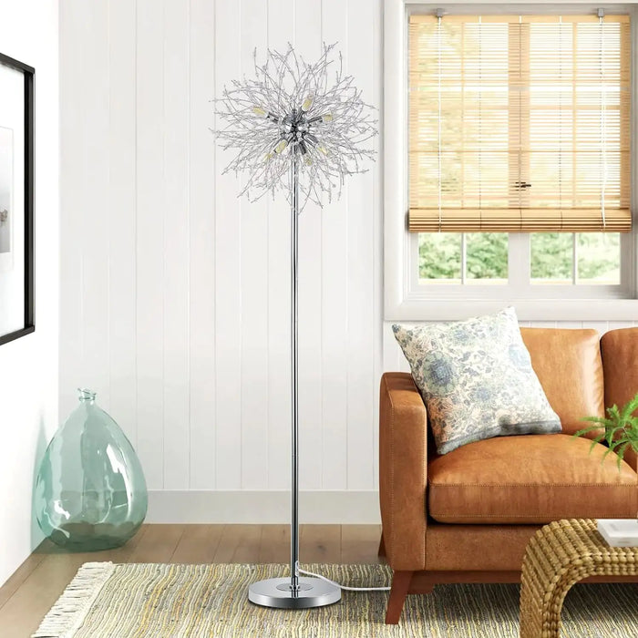 Bedroom Crystal Floor Lamp,,69 Inch High Pole Lamp