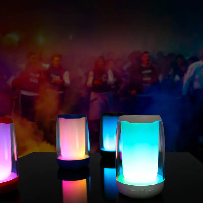 Portable Bluetooth Speaker with LED Light and FM Radio