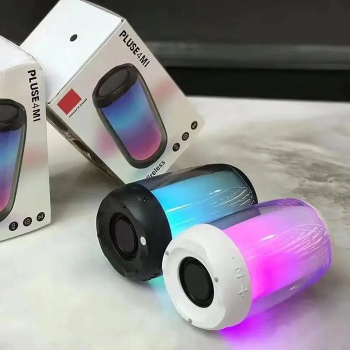 Portable Bluetooth Speaker with LED Light and FM Radio