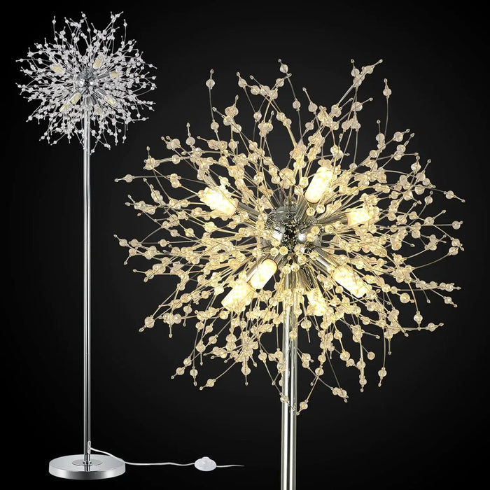 Bedroom Crystal Floor Lamp,,69 Inch High Pole Lamp