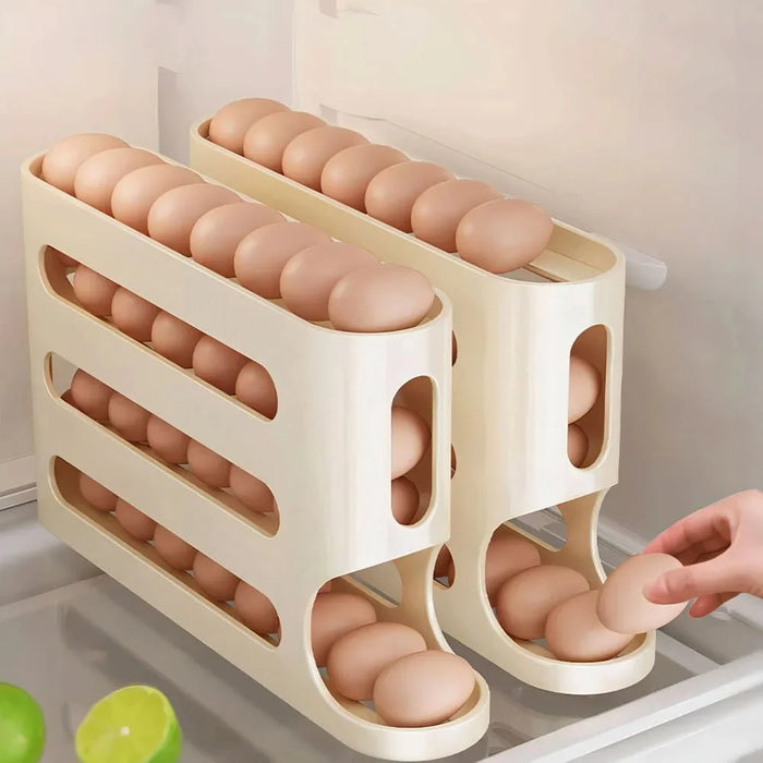 Refrigerator Egg Storage Box - 4 Tiers Fridge Egg Rack