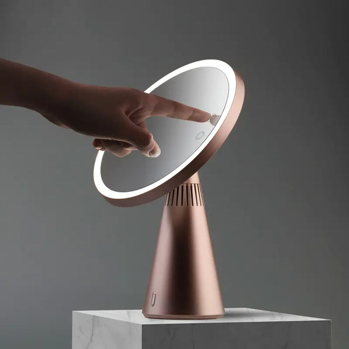 Smart Makeup Mirror with LED Lighting and Speaker