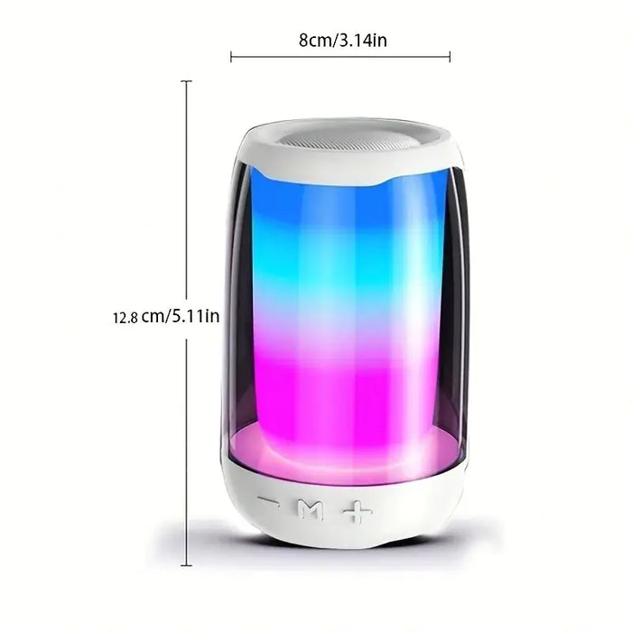 Portable Bluetooth Speaker with LED Light and FM Radio