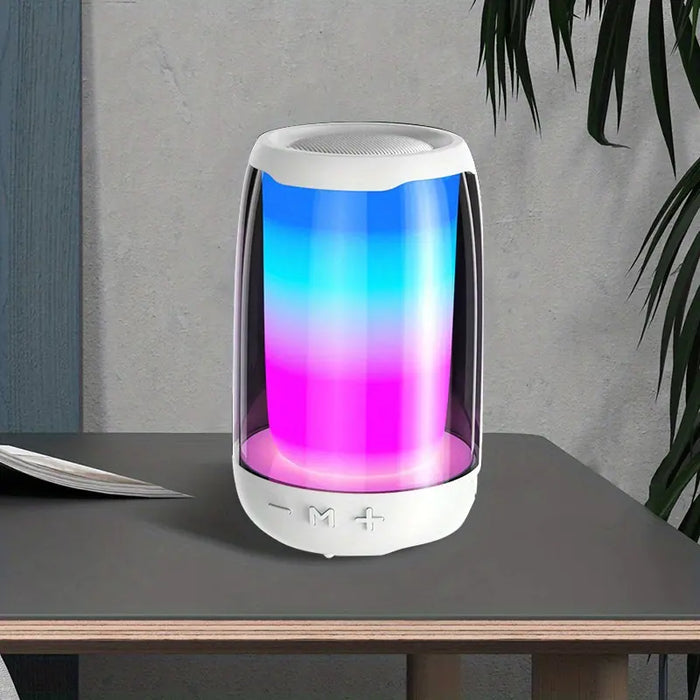 Portable Bluetooth Speaker with LED Light and FM Radio