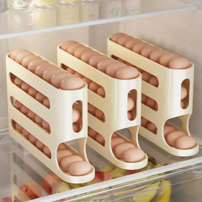 Refrigerator Egg Storage Box - 4 Tiers Fridge Egg Rack