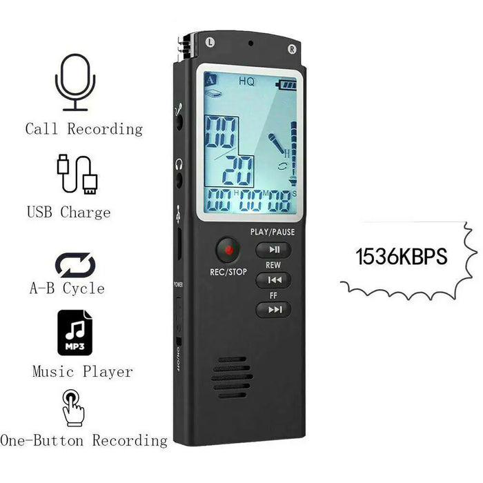32G Voice Activated Mini Digital Sound Audio Recorder
