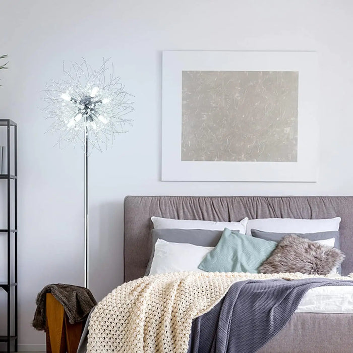 Bedroom Crystal Floor Lamp,,69 Inch High Pole Lamp