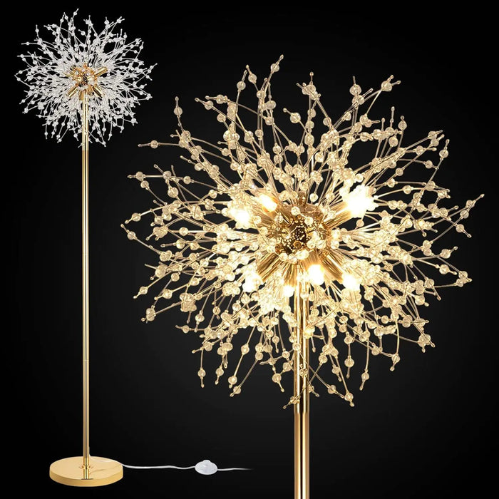 Bedroom Crystal Floor Lamp,,69 Inch High Pole Lamp