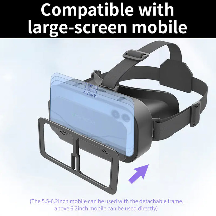 Adjustable VR Headset for 3D Virtual Reality Gaming