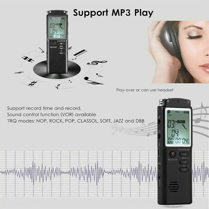 32G Voice Activated Mini Digital Sound Audio Recorder