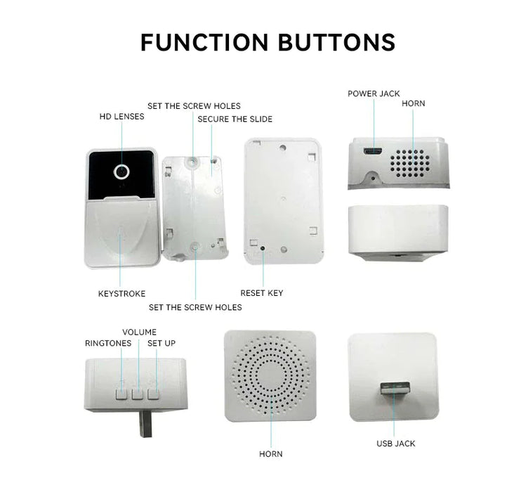 Wireless Security WiFi Smart Doorbell Intercom Video Camera