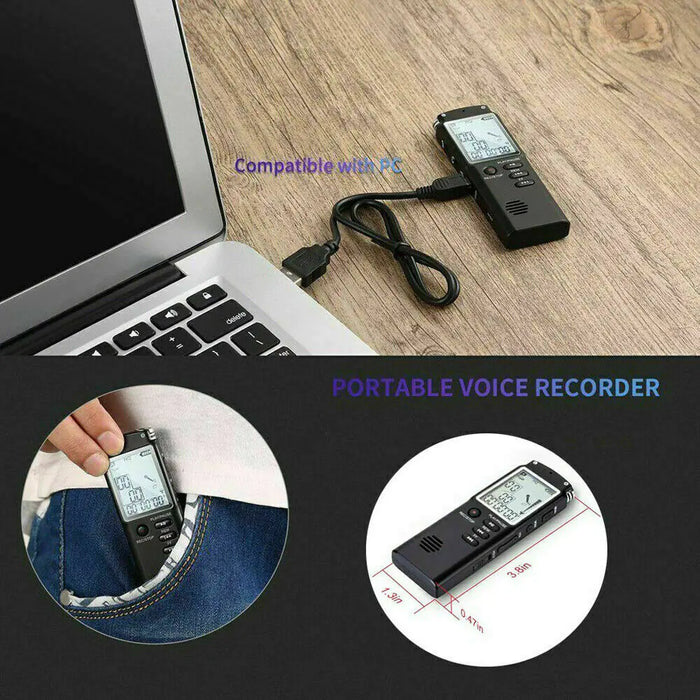 32G Voice Activated Mini Digital Sound Audio Recorder