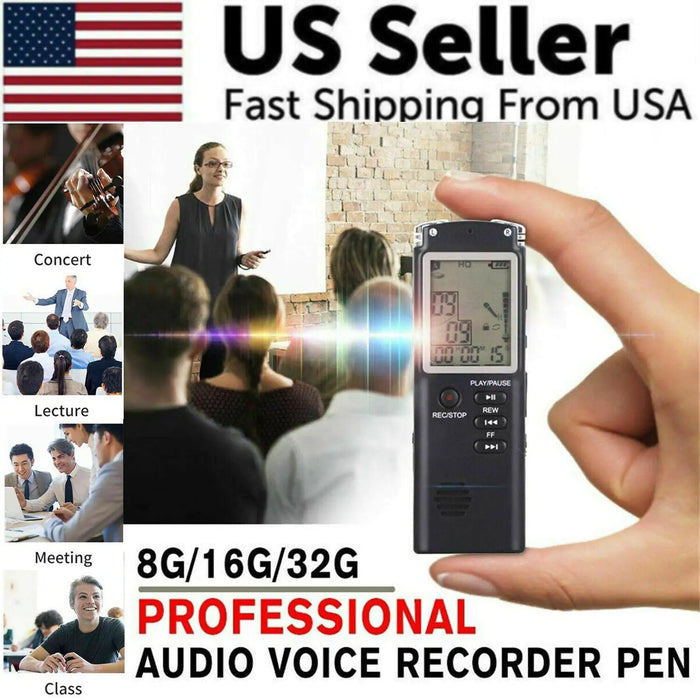 32G Voice Activated Mini Digital Sound Audio Recorder
