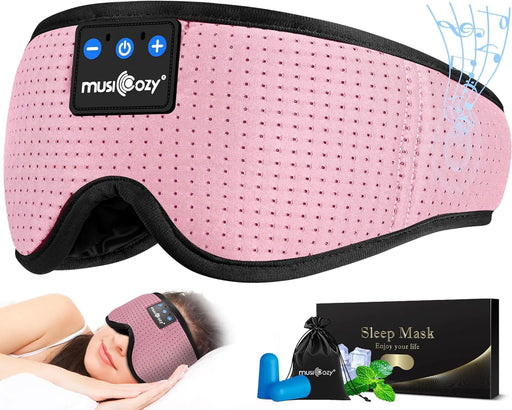MUSICOZY Sleep Headphones Bluetooth Sleep Eye Mask for Sleeping Headband Wireless Headphones Sleeping Masks Headphones Sleep Earbuds for Side Sleepers Men Women with Speakers