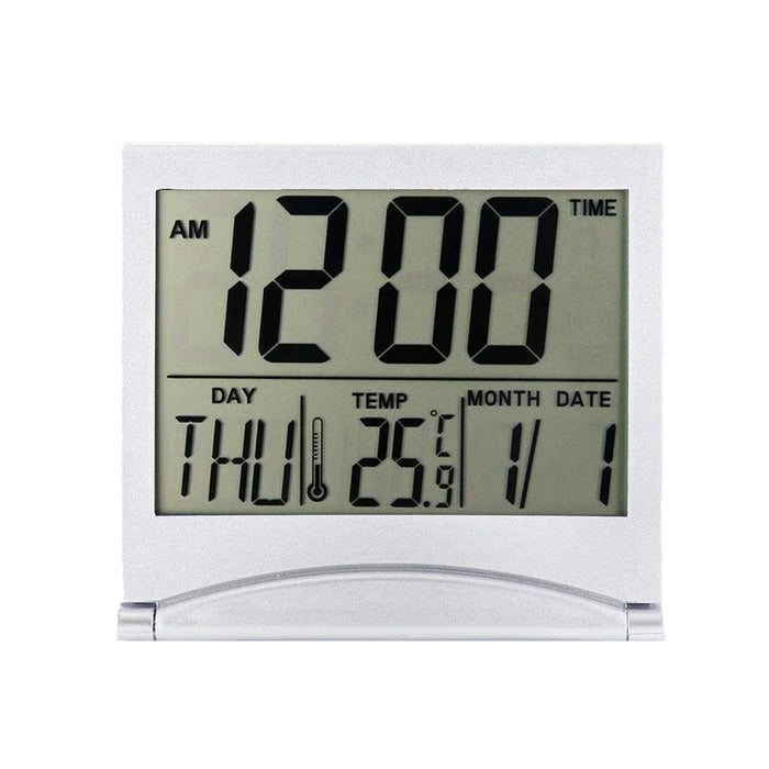 Digital Travel Alarm Clock Foldable Temperature LCD